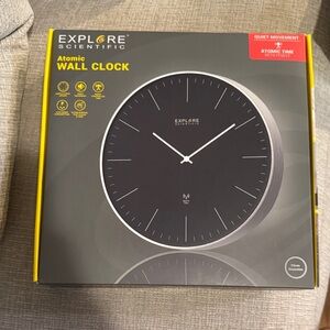 Black Atomic Wall Clock
